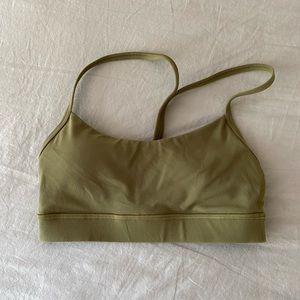 Lululemon flow y bra nulu green